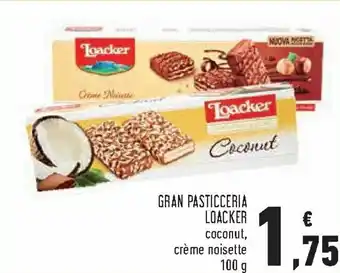 Conad Loacker Gran Pasticceria Coconut, Crème Noisette 100 g offerta