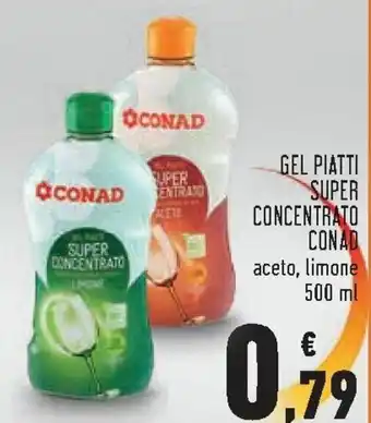 Conad Gel Piatti Super Concentrato Conad Aceto, Limone 500 ml offerta