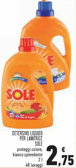 Conad Sole Detersivo Liquido Per Lavatrice 2 l 40 lavaggi offerta