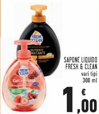 Conad Fresh & Clean Sapone Liquido 300 ml offerta