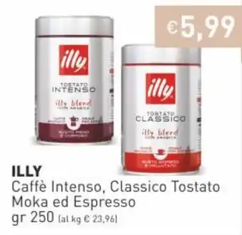 Prezzemolo e Vitale Illy Caffè Intenso, Classico Tostato Moka ed Espresso 250gr offerta