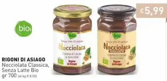 Prezzemolo e Vitale Rigoni di Asiago Nocciolata 700gr offerta