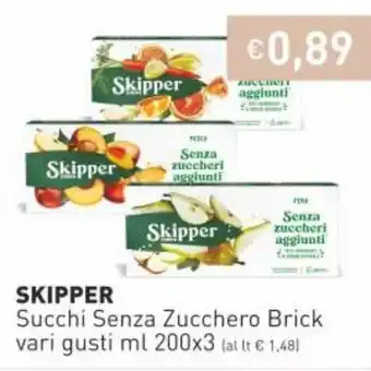 Prezzemolo e Vitale Skipper Succhi Senza Zucchero 200ml x 3 offerta