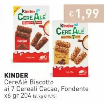 Prezzemolo e Vitale Kinder CereAlè Biscotto x6 204gr offerta