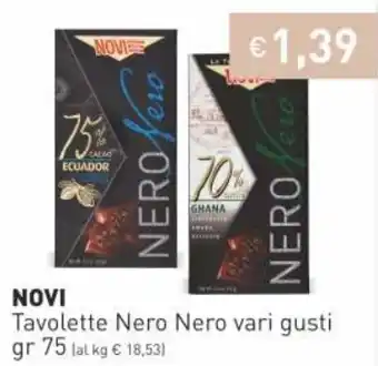 Prezzemolo e Vitale Novi Tavolette Nero Nero 75gr offerta