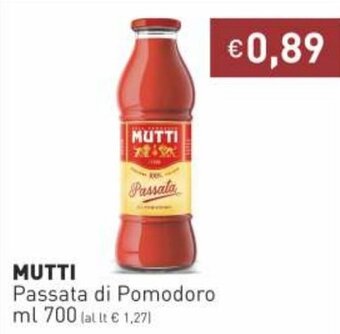 Prezzemolo e Vitale Mutti Passata di Pomodoro 700ml offerta