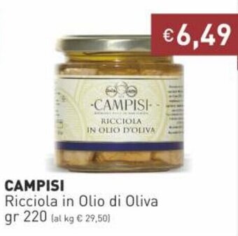 Prezzemolo e Vitale Campisi Ricciola in Olio di Oliva 220gr offerta