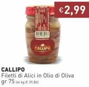 Prezzemolo e Vitale Callipo Filetti di Alici in Olio di Oliva 75gr offerta