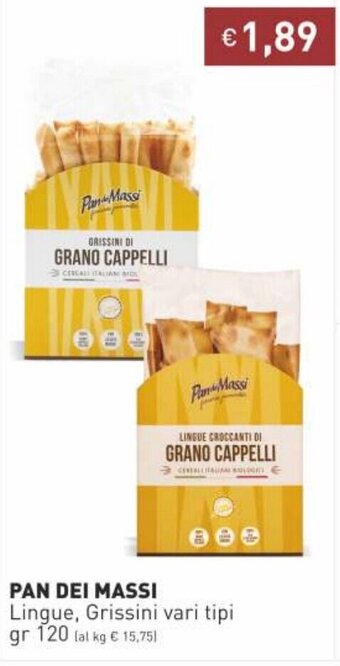 Pan dei Massi Lingue, Grissini 120gr