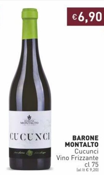 Prezzemolo e Vitale Barone Montalto Cucunci Vino Frizzante 75cl offerta