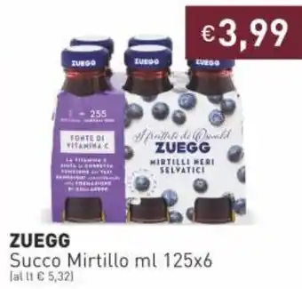 Prezzemolo e Vitale Zuegg Succo Mirtillo 125ml x 6 offerta