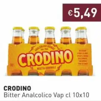 Prezzemolo e Vitale Crodino Bitter Analcolico Vap 10cl x 10 offerta