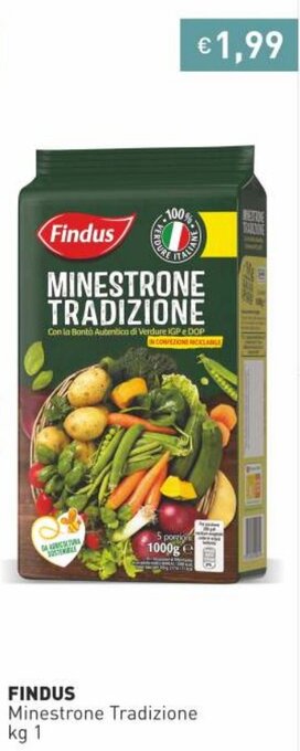 Prezzemolo e Vitale Findus Minestrone Tradizione 1kg offerta