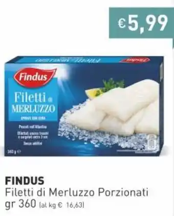 Prezzemolo e Vitale Findus Filetti di Merluzzo Porzionati 360gr offerta