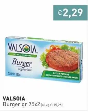 Prezzemolo e Vitale Valsoia Burger 75gr x 2 offerta