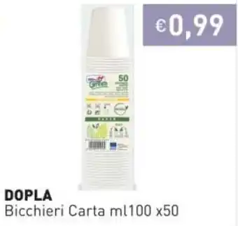 Prezzemolo e Vitale Dopla Bicchieri Carta 100ml x50 offerta