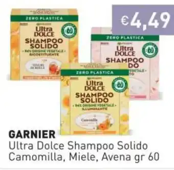 Prezzemolo e Vitale Garnier Ultra Dolce Shampoo Solido Camomilla, Miele, Avena 60gr offerta