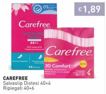 Carefree Salvaslip Distesi 40+4 Ripiegati 40+6