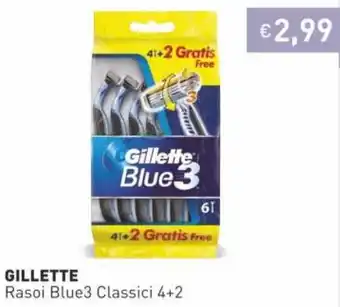 Prezzemolo e Vitale Gillette Rasoi Blue3 Classici 4+2 offerta
