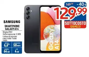 Elettrosintesi SAMSUNG SMARTPHONE GALAXY A14 offerta
