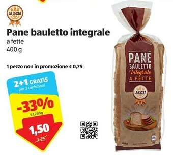 ALDI La cesta Pane Bauletto Integrale offerta