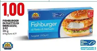 Eurospin Athena Fishburger Di Filetto Di Merluzoo offerta