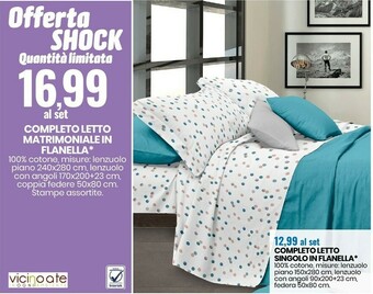 Eurospin Completo Letto Matrimoniale In Flanella offerta