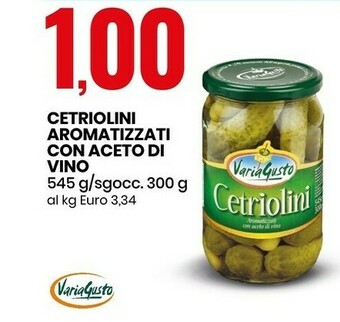 Eurospin Varia Gusto - Cetriolini Aromatizzati Con Aceto Di Vino 545 G(ml) offerta