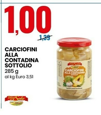 Eurospin Delizie Del Sole - Carciofini Alla Contadina 285 G(ml) offerta
