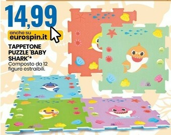 Eurospin Tappetone Puzzle Baby Shark offerta