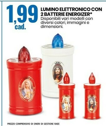 Lumino Elettronico Con 2 Batterie Energizer