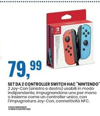 Nintendo Set Da 2 Controller Switch Hac
