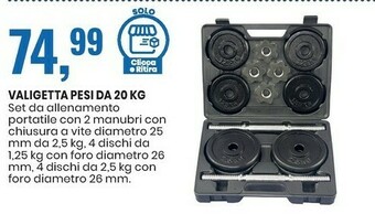 Eurospin Valigetta Pesi Da 20 Kg offerta