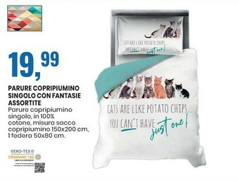 Eurospin Parure Copripiumino Singolo Con Fantasie offerta