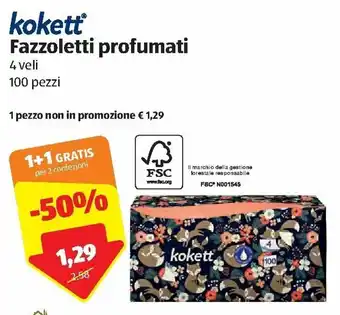 ALDI Kokett Fazzoletti profumati 4 veli 100 pezzi offerta