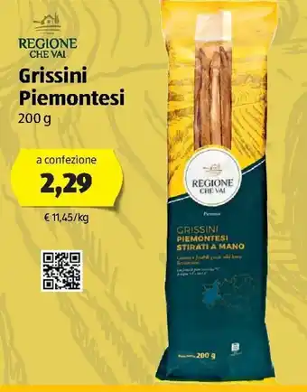 ALDI Regione Che Val Grissini Piemontesi 200g offerta