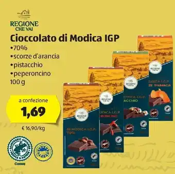 ALDI Regione Che Val Cioccolato di Modica IGP 100g offerta
