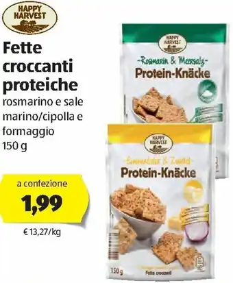 ALDI Happy Harvest Fette croccanti proteiche 150g offerta