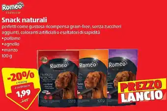 ALDI Romeo Snack naturali 100g offerta