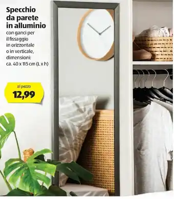 ALDI Specchio da Parete in Alluminio offerta
