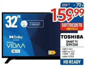 Elettrosintesi TOSHIBA SMART TV 32WV2363 offerta