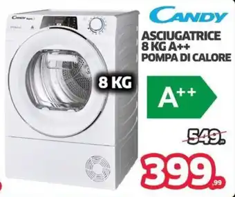 Telitaly CANDY ASCIUGATRICE 8 KG A++ POMPA DI CALORE offerta