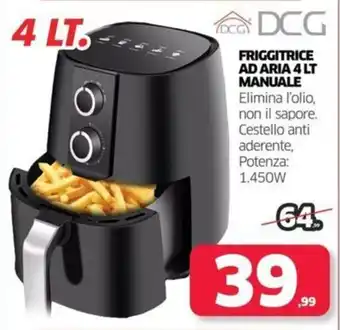 Telitaly DCG FRIGGITRICE AD ARIA 4 LT MANUALE offerta
