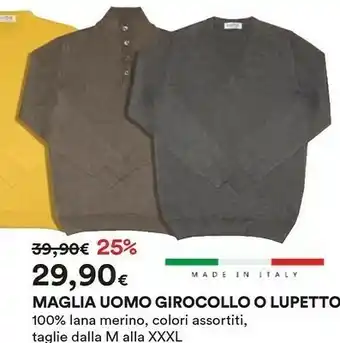 Coop Maglioni uomo offerta