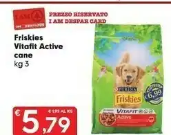 Despar Purina Friskies Vitafit Active Adulto Manzo 3 Kg offerta
