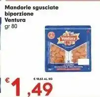 Eurospar Ventura Mandorle Sgusciate Biporzione offerta