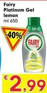 Eurospar Fairy Platinum Gel Lemon offerta