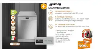 Expert Smeg Lavastoviglie LVS373CEX offerta
