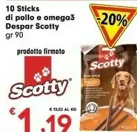 Eurospar 10 Sticks Di Pollo E Omega3 offerta