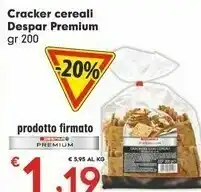 Eurospar Despar Premium Cracker Cereali offerta